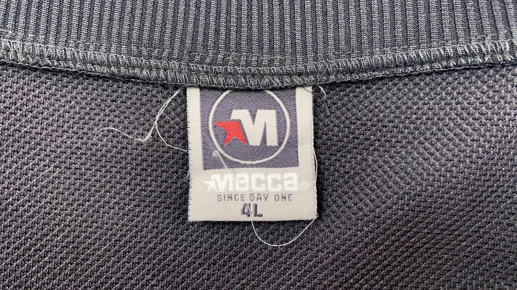 MECCA Men's Hip Hop Baggy Short Sleeve Zip Up Sweater Y2K 4XL