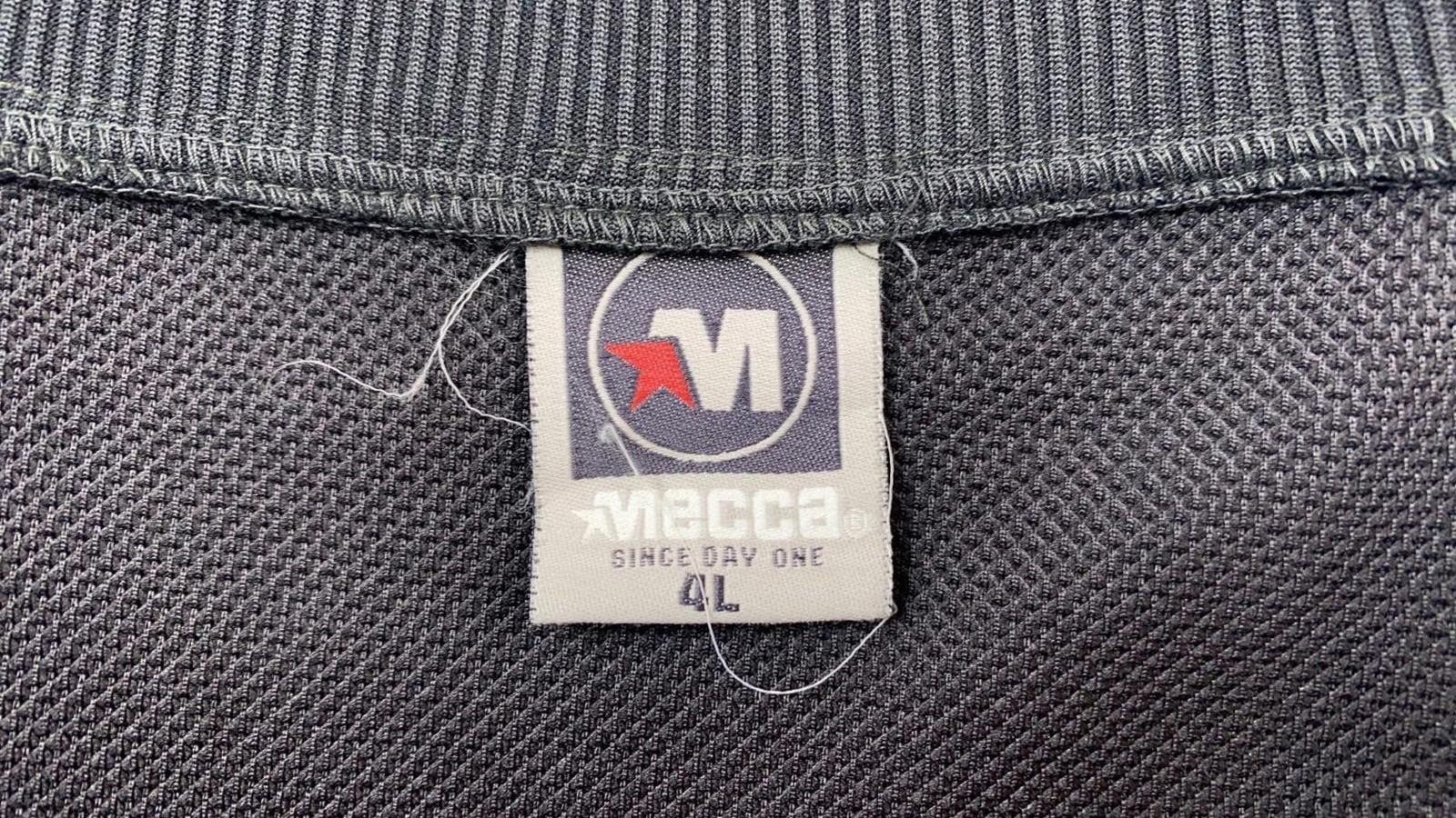 MECCA Men's Hip Hop Baggy Short Sleeve Zip Up Sweater Y2K 4XL