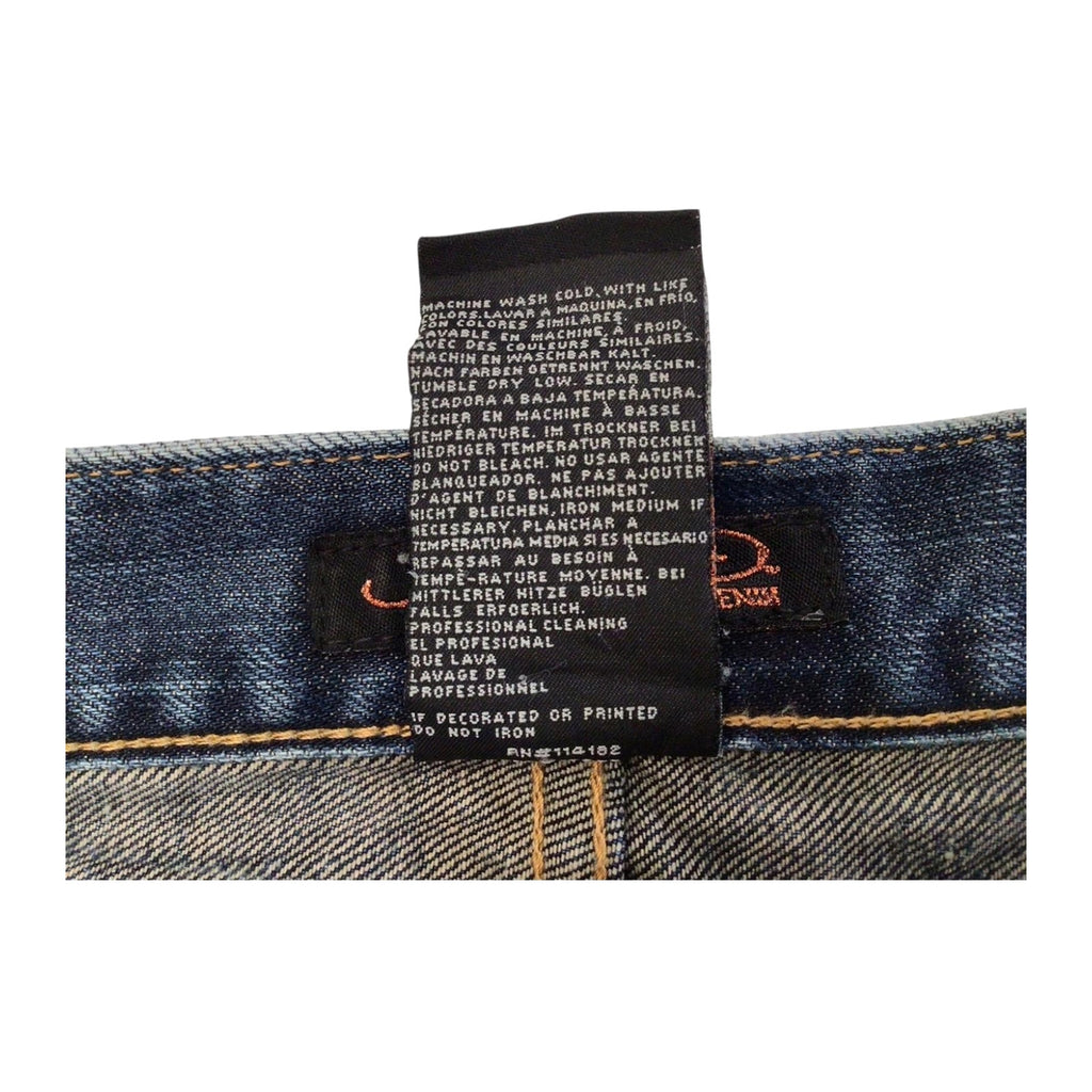 Ed Hardy Y2K Embroidered Distressed Denim Jeans W38 L34
