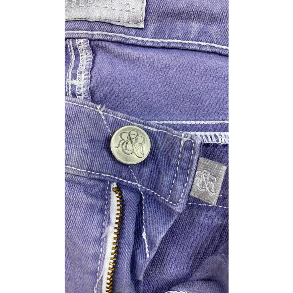 Rock & Republic Women's Edie Micro Flare Denim Lavender Y2K Vintage UK10