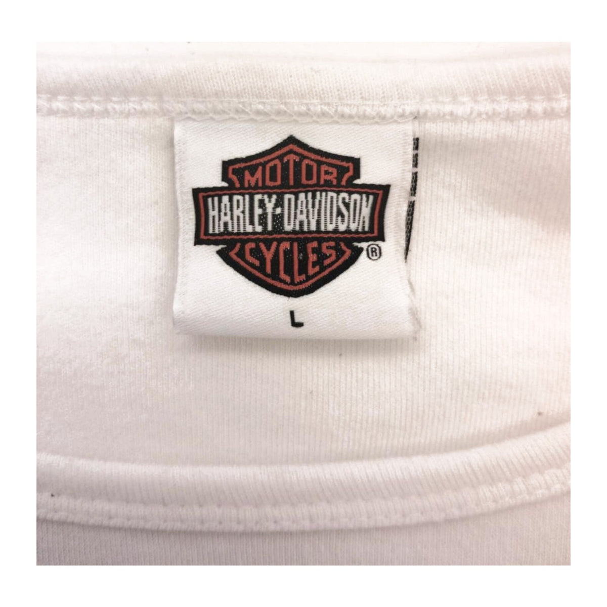 Harley Davidson Daytona 2006 Scoop Neck T Shirt White L Made USA