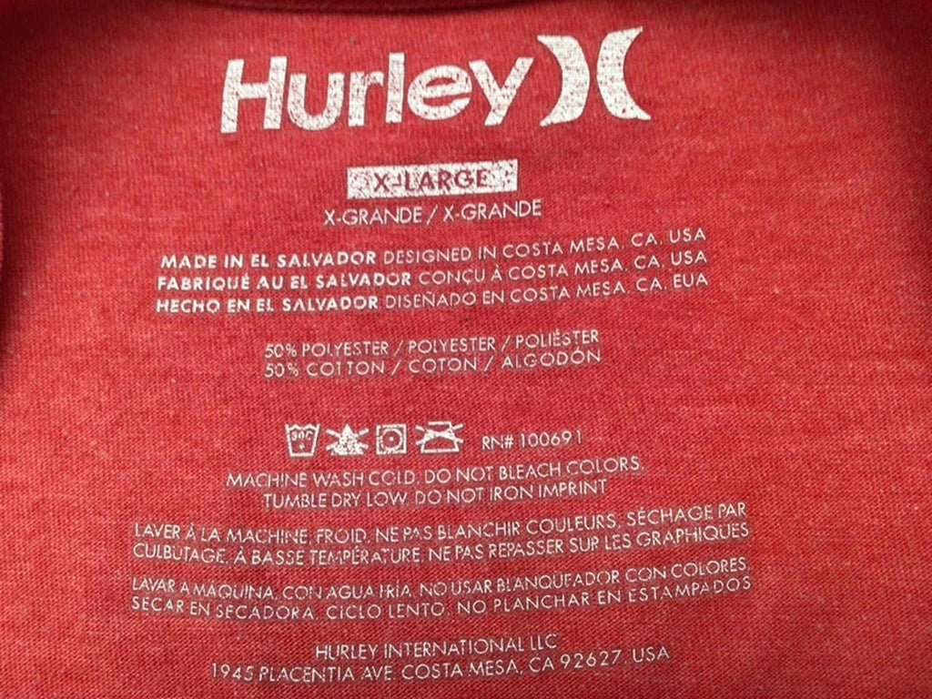Hurley Y2K Short Sleeve T Shirt Red XL