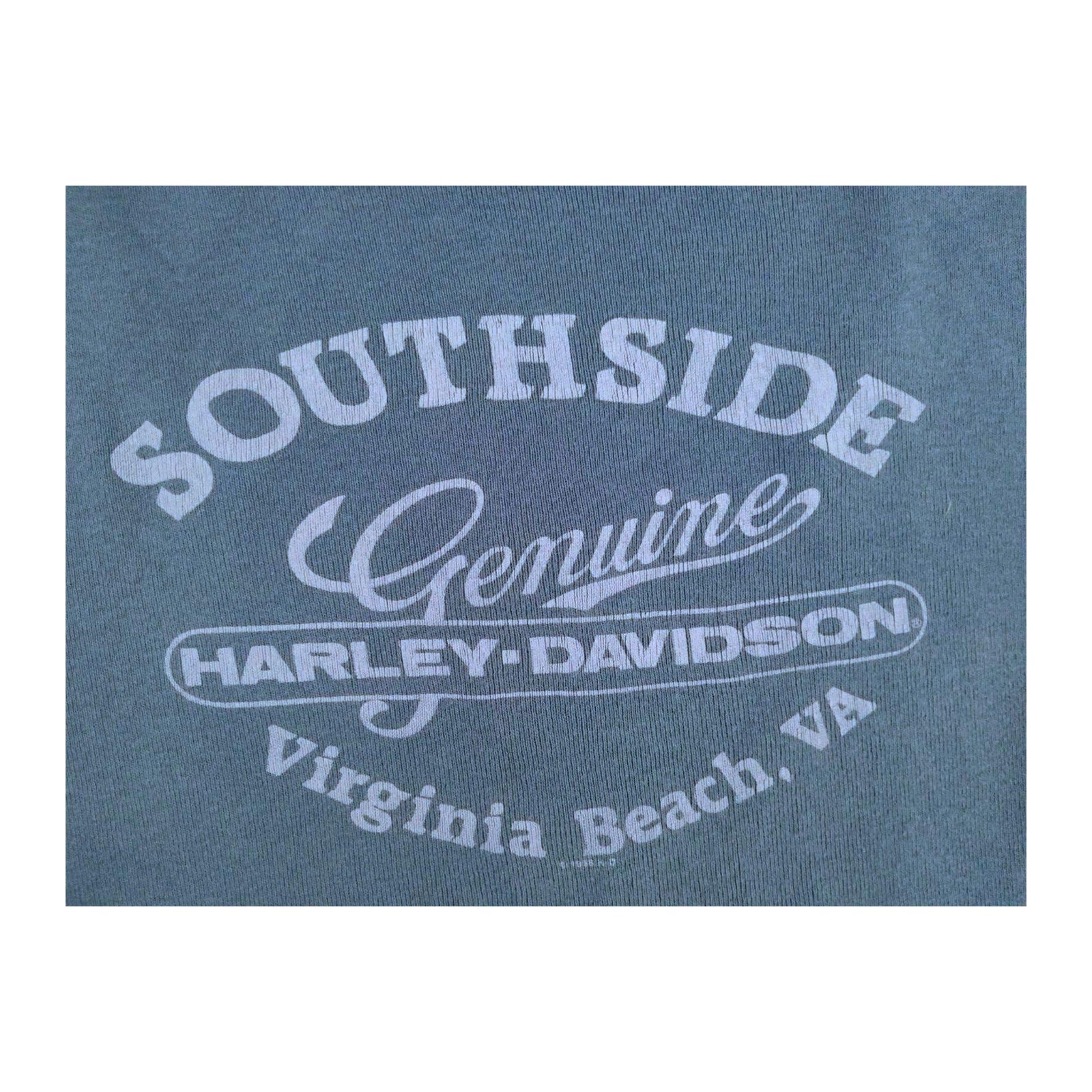 Harley Davidson Women's Sleeveless Henley T Shirt Blue XL