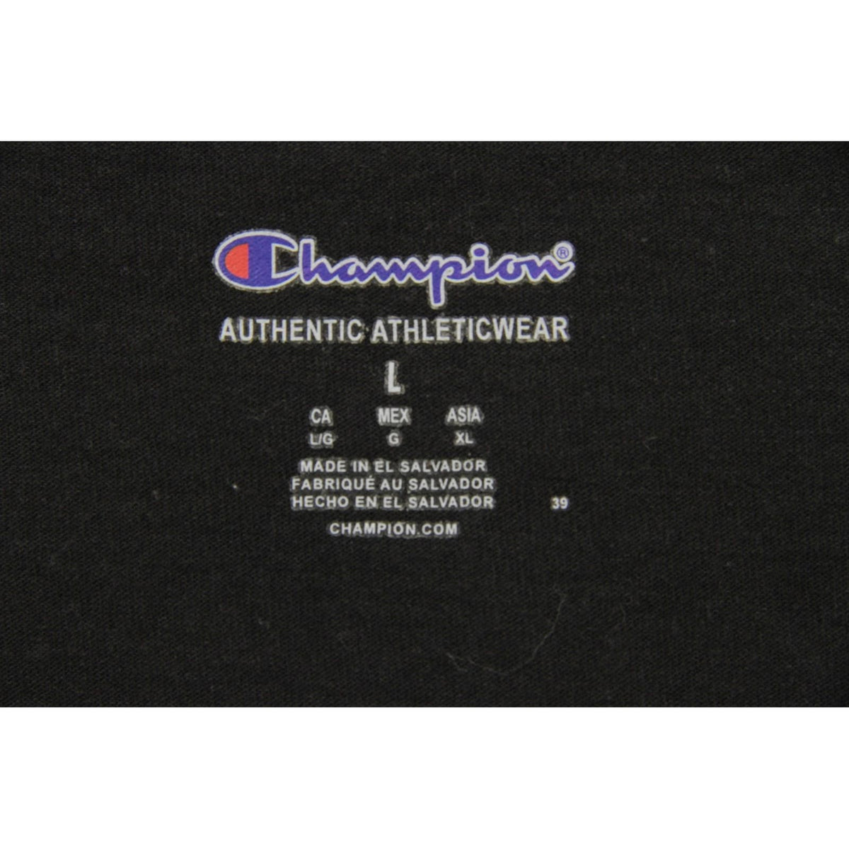 Vintage Champion Long Sleeve T Shirt Black L