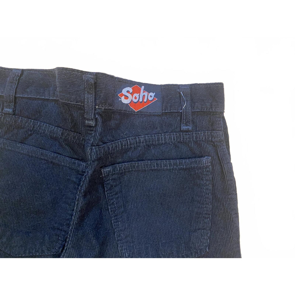 Soho Deadstock Women's Y2K Flared Corduroy Jean Black 16L