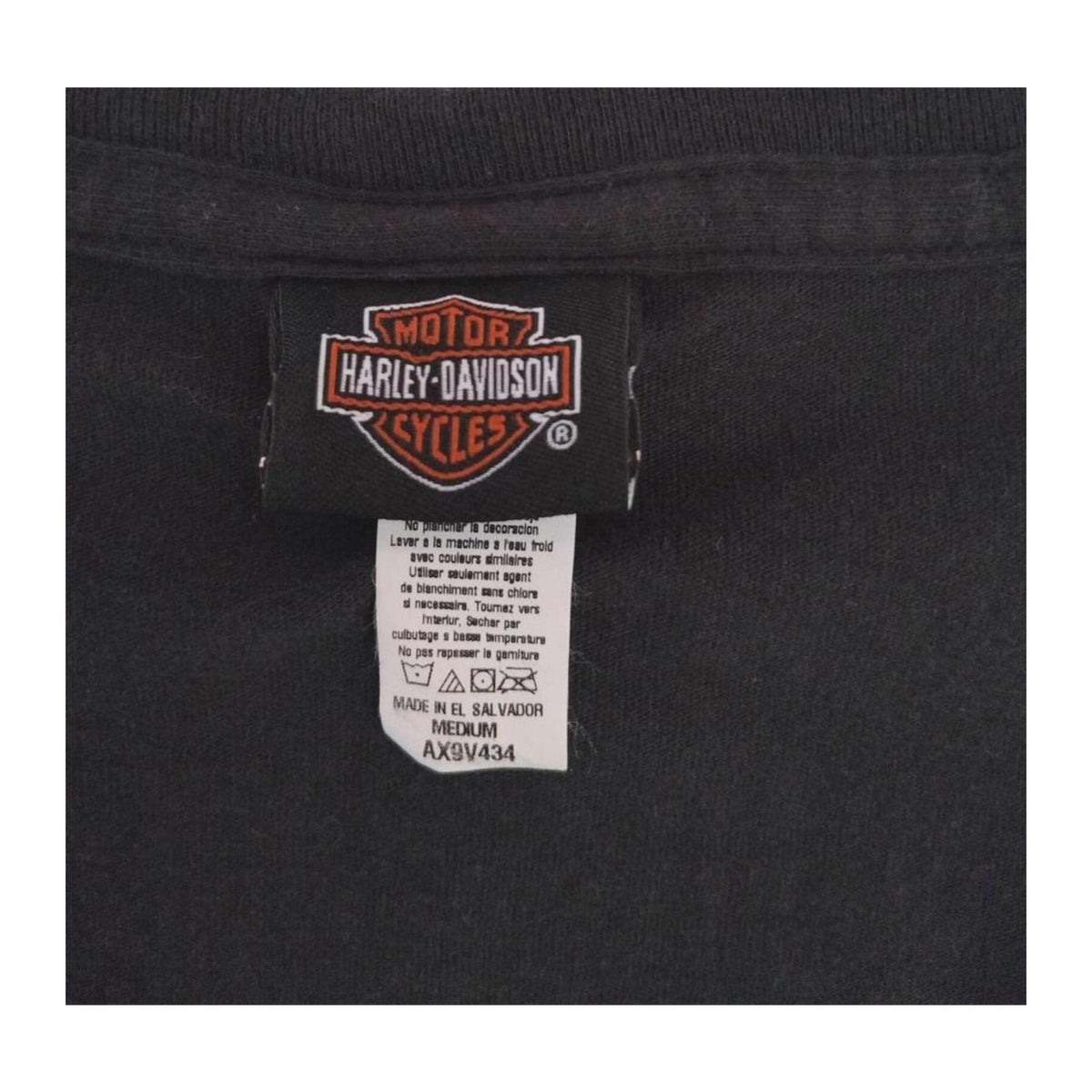 Vintage Harley Davidson Women's Screamin Eagle V Neck T Shirt Black M