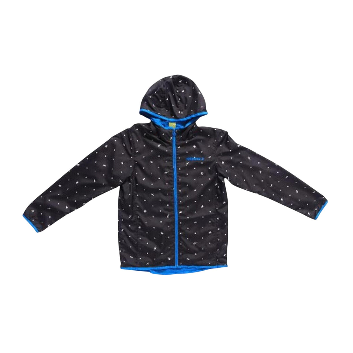 Vintage Adidas NEO Japan Mesh Lined Polka Dot Hooded Windbreaker Black M