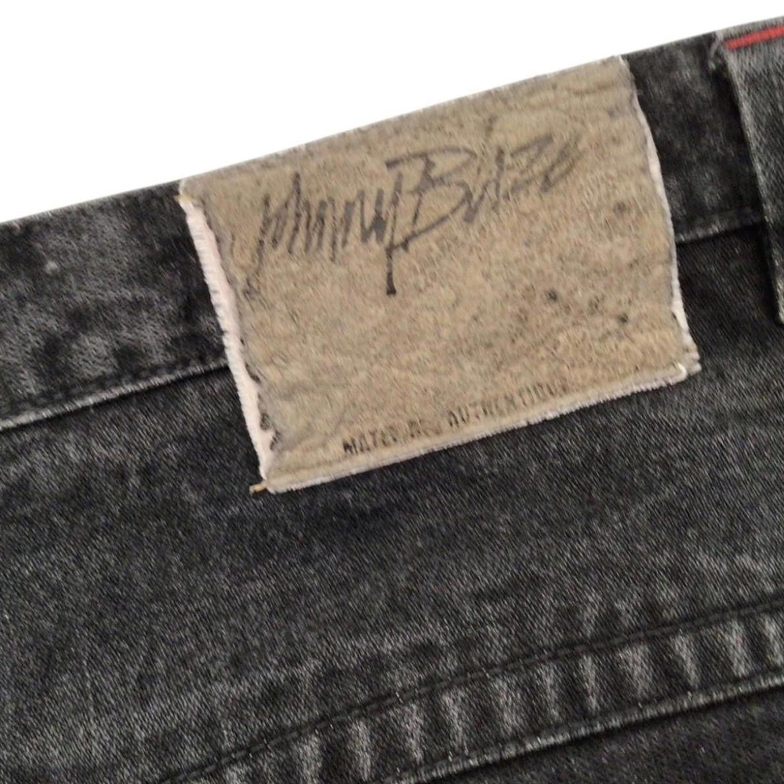 Johnny Blaze Y2K Hip Hop Relaxed Fit Denim Jeans Black W29 L24