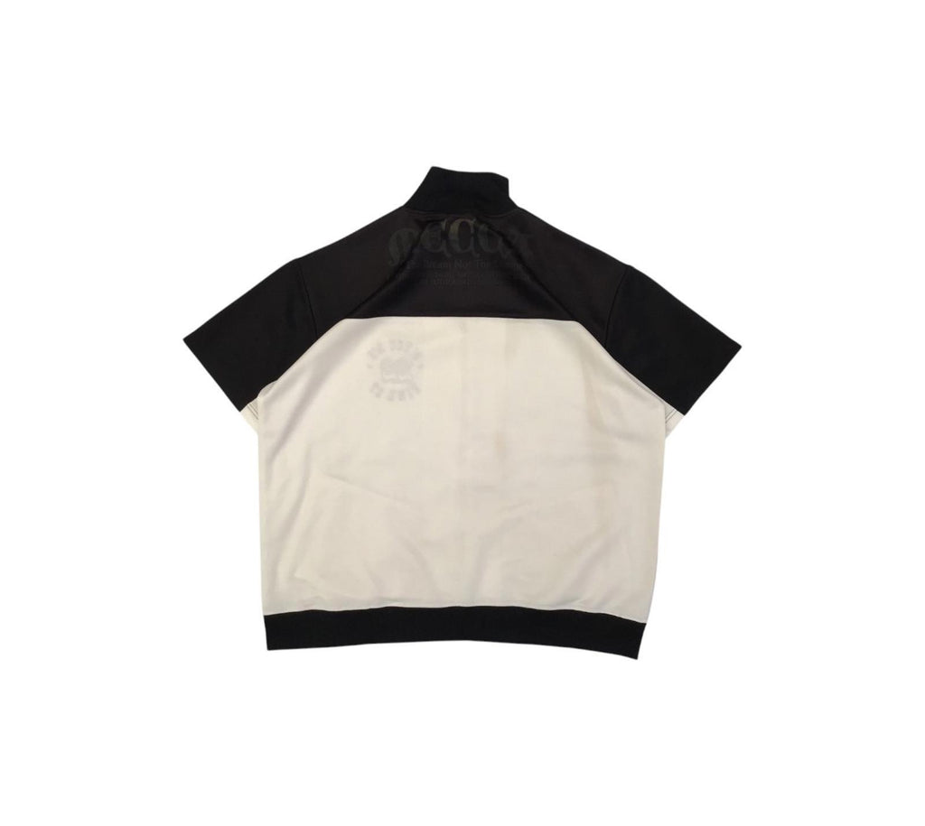 MECCA Men's Hip Hop Baggy Short Sleeve Zip Up Sweater Y2K 4XL