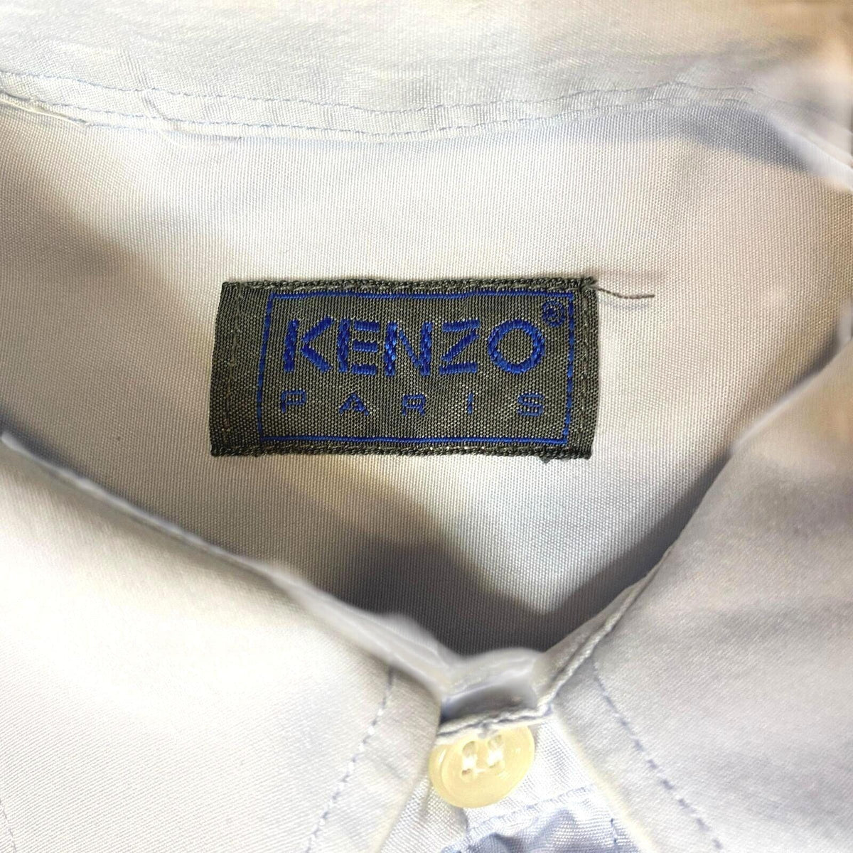 Vintage Kenzo Paris Cotton Button Up Light Blue M