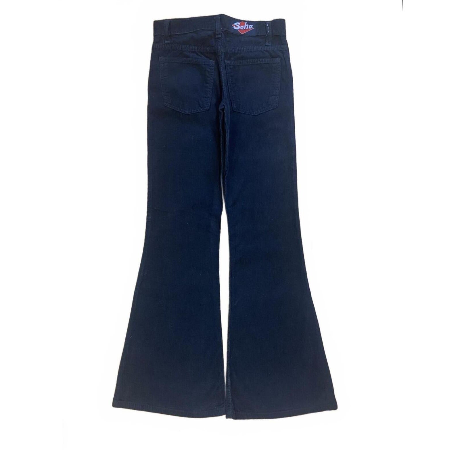 Soho Deadstock Women's Y2K Flared Corduroy Jean Black 16L