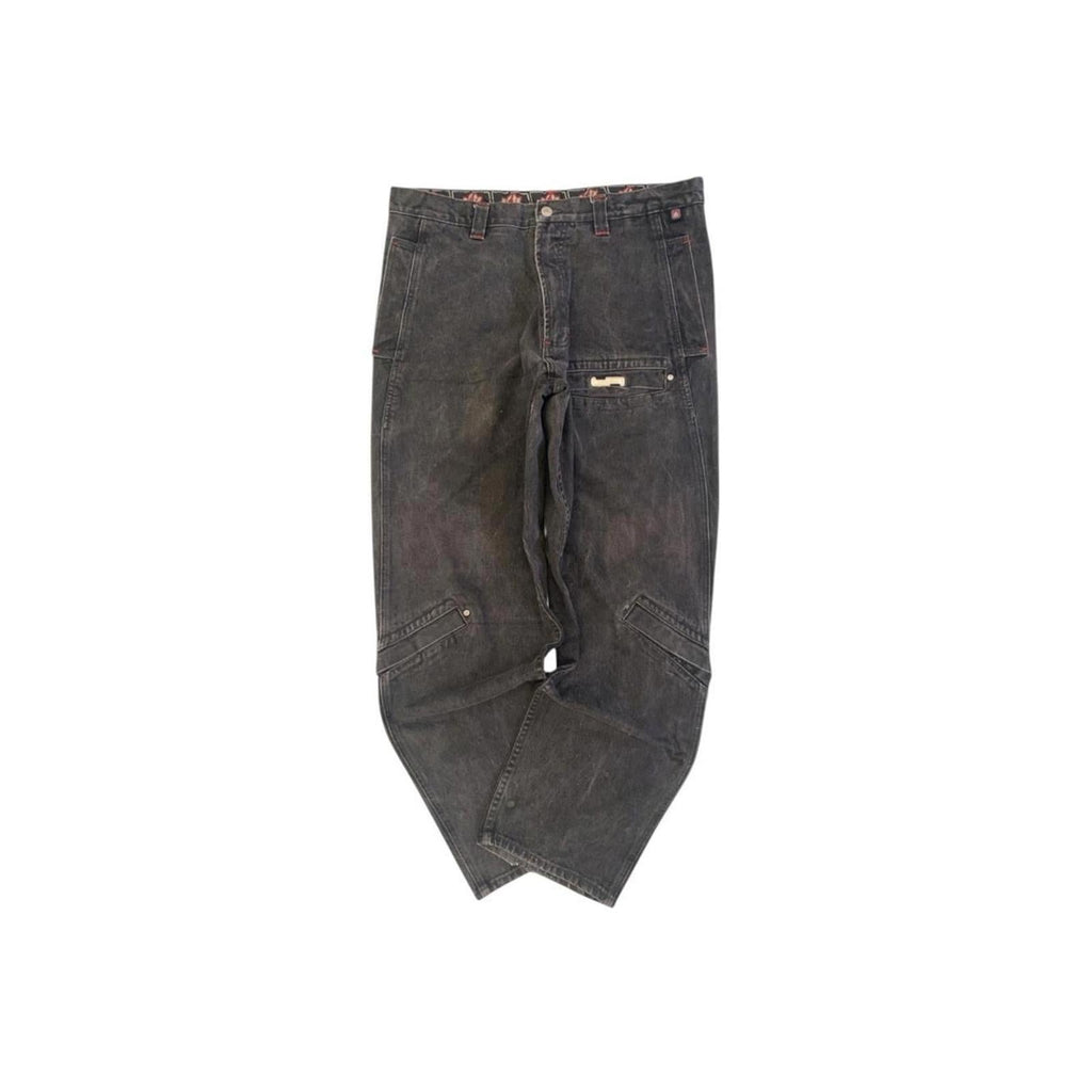 Johnny Blaze Y2K Hip Hop Relaxed Fit Denim Jeans Black W29 L24