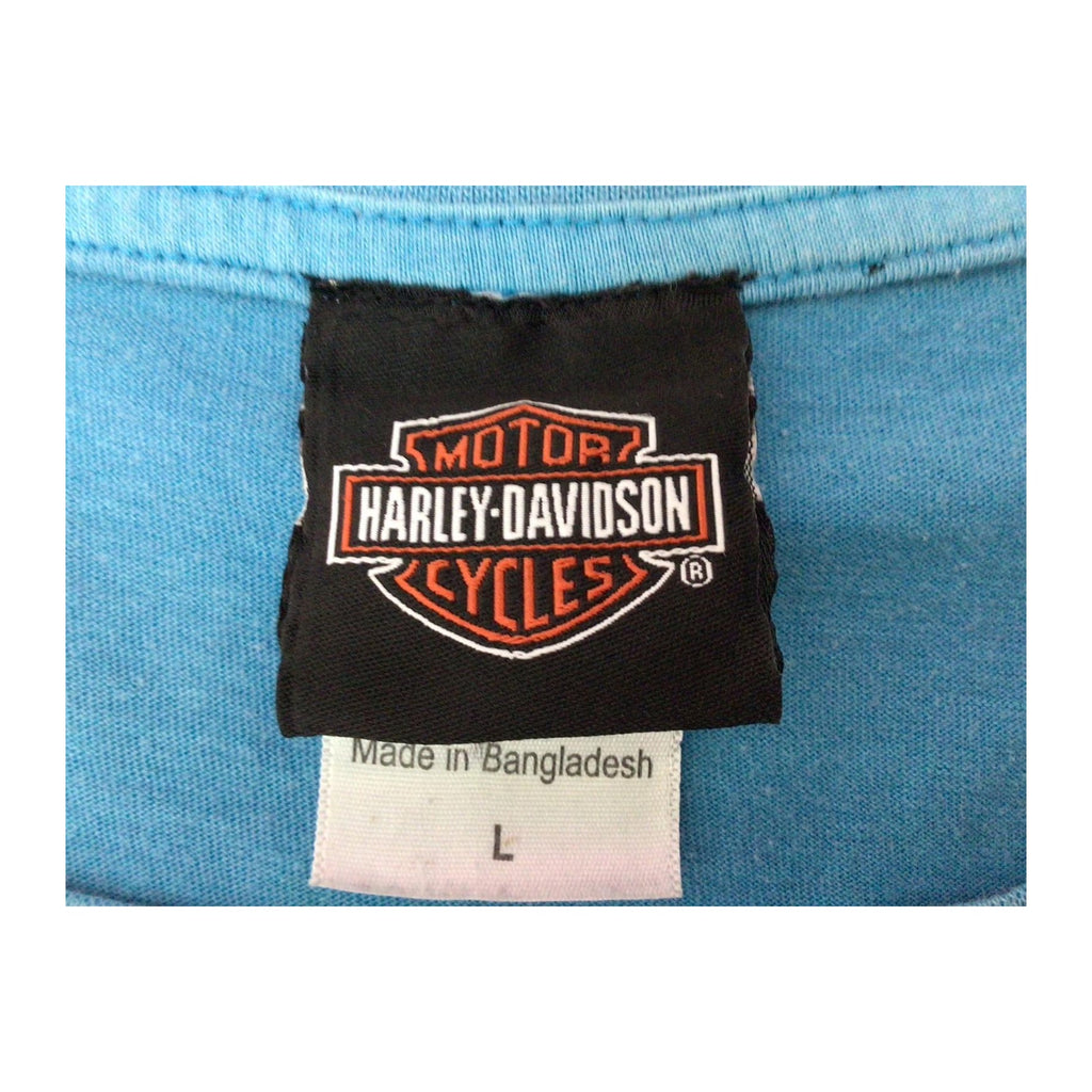 Harley Davidson American Legend Short Sleeve Women's T Shirt Blue L