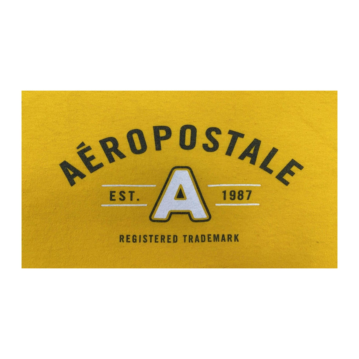 Aeropostale Men's Classic Graphic Logo Short Sleeve T Shirt Yellow M