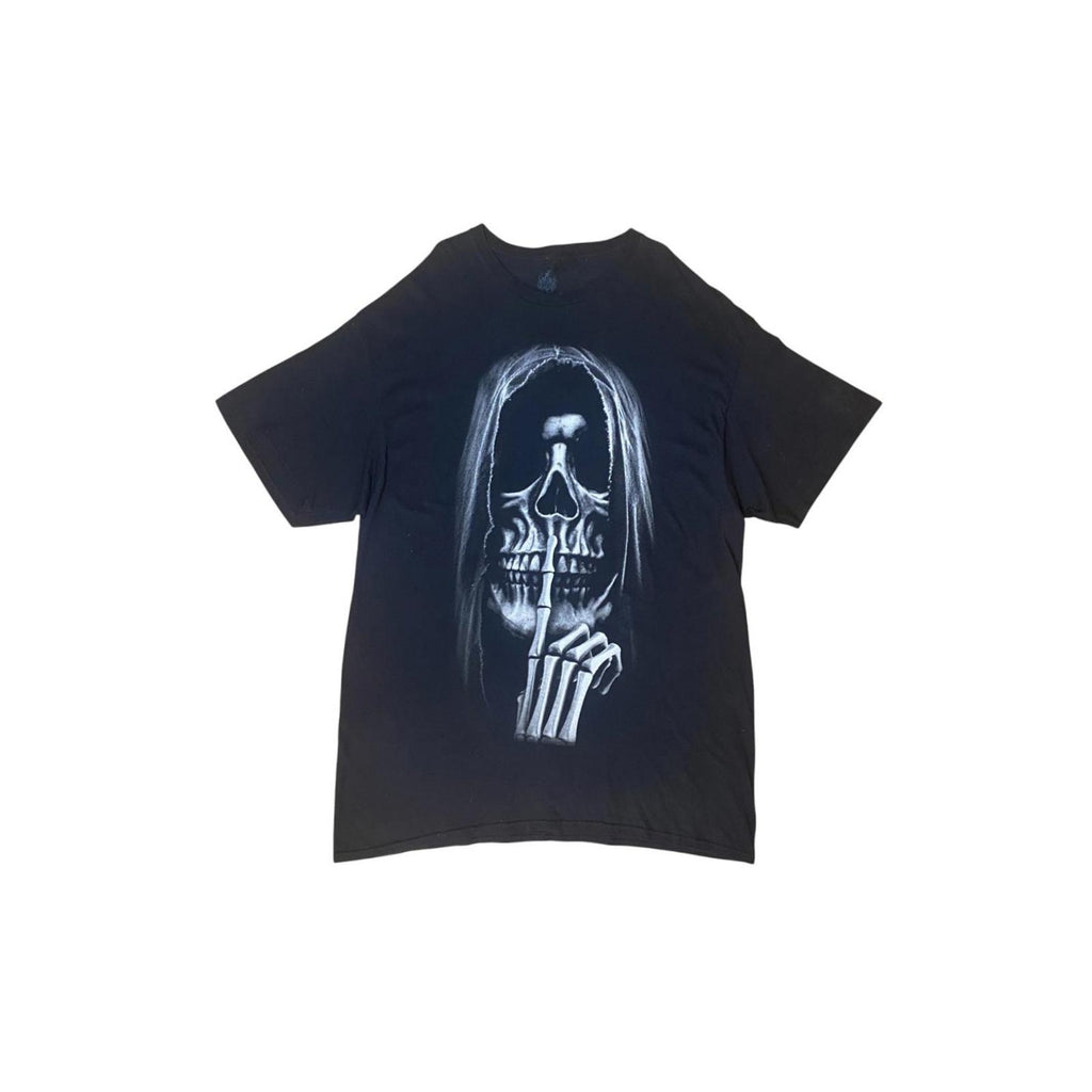 Y2K Spirit Grim Reaper Skull T Shirt Black XL