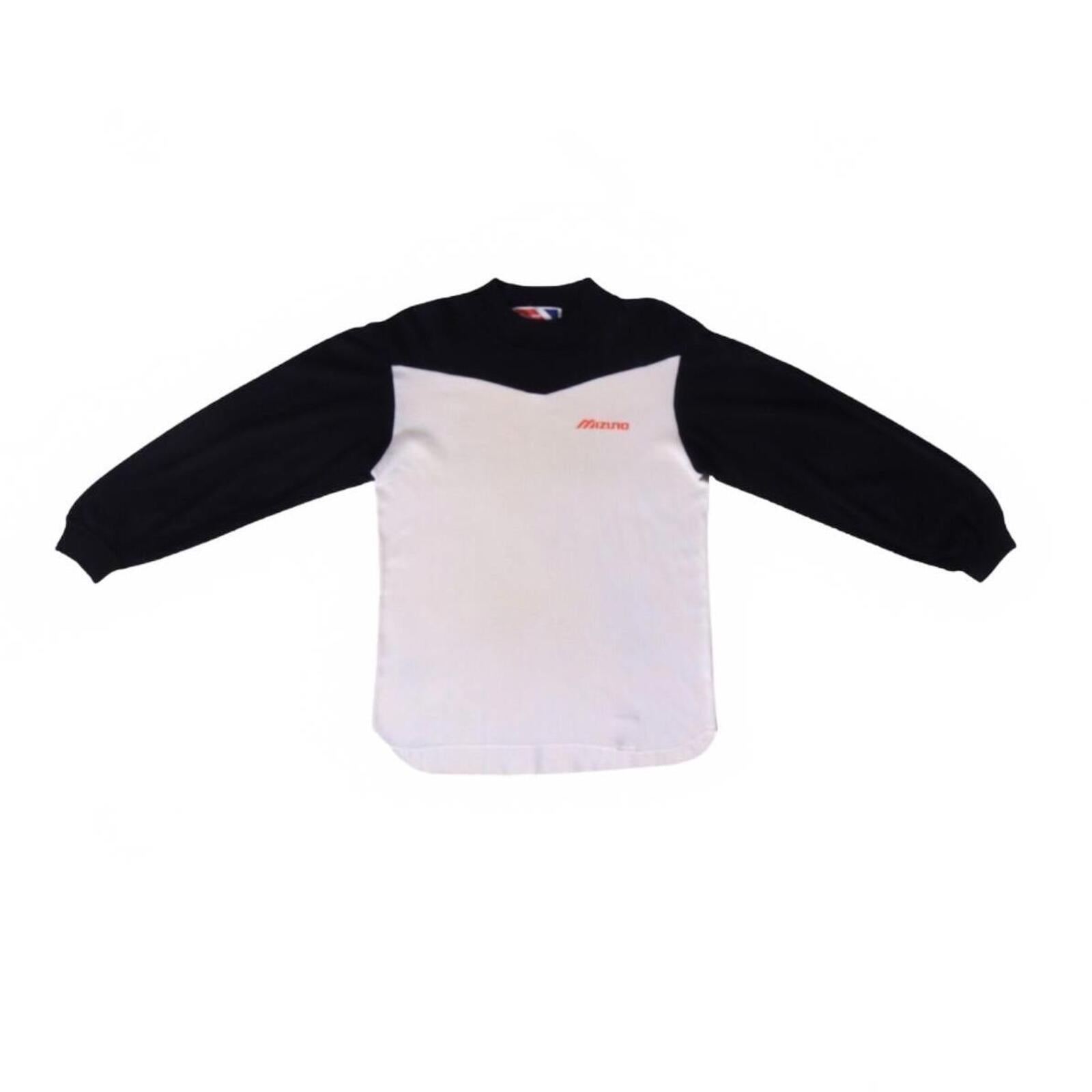 Vintage Mizuno Made In Japan Long Sleeve Baseball T Shirt White Navy M