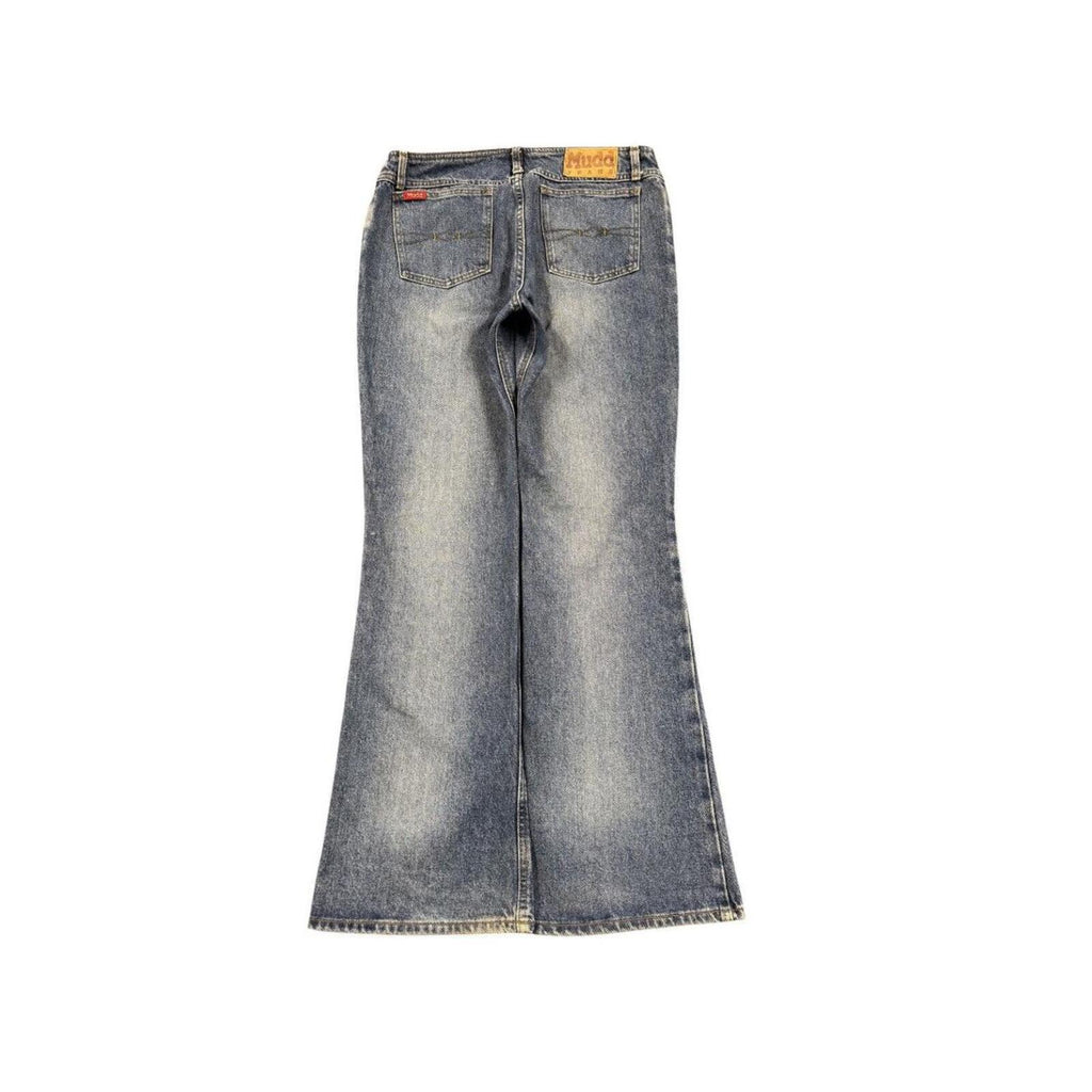MUDD Women’s Y2K Vintage Low Cut Line Flared Denim Jean 12