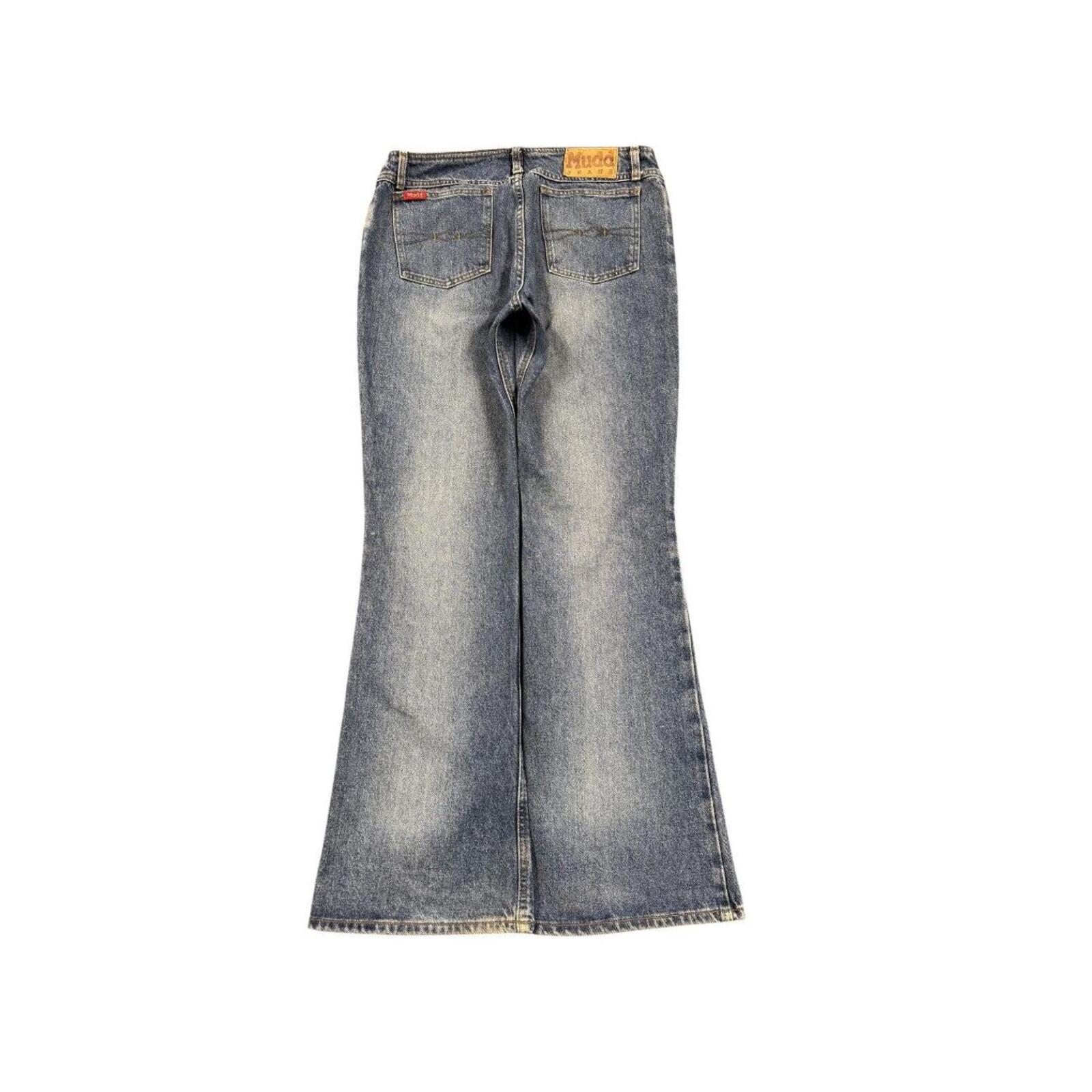 MUDD Women’s Y2K Vintage Low Cut Line Flared Denim Jean 12