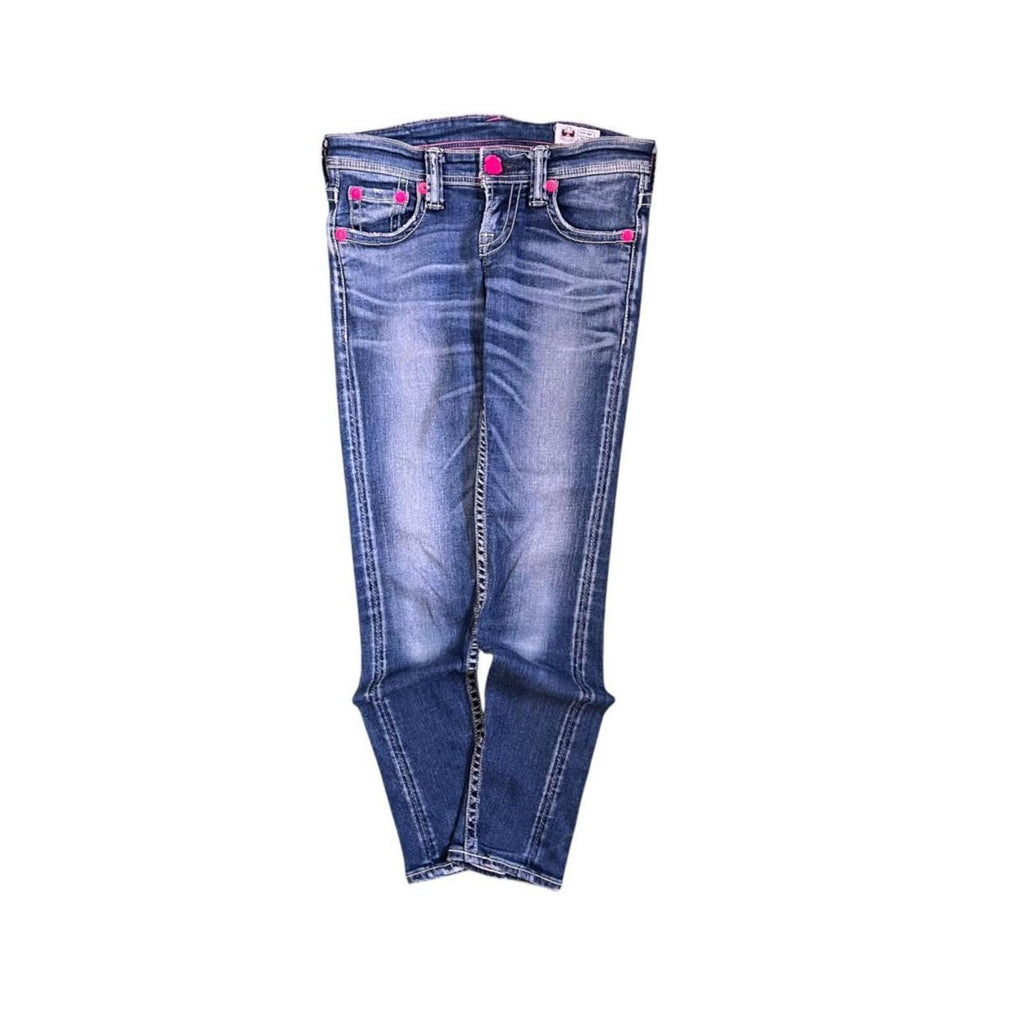 Rodeo Crowns Trip Japan Vintage Y2K Low Rise Skinny Denim Jeans 4