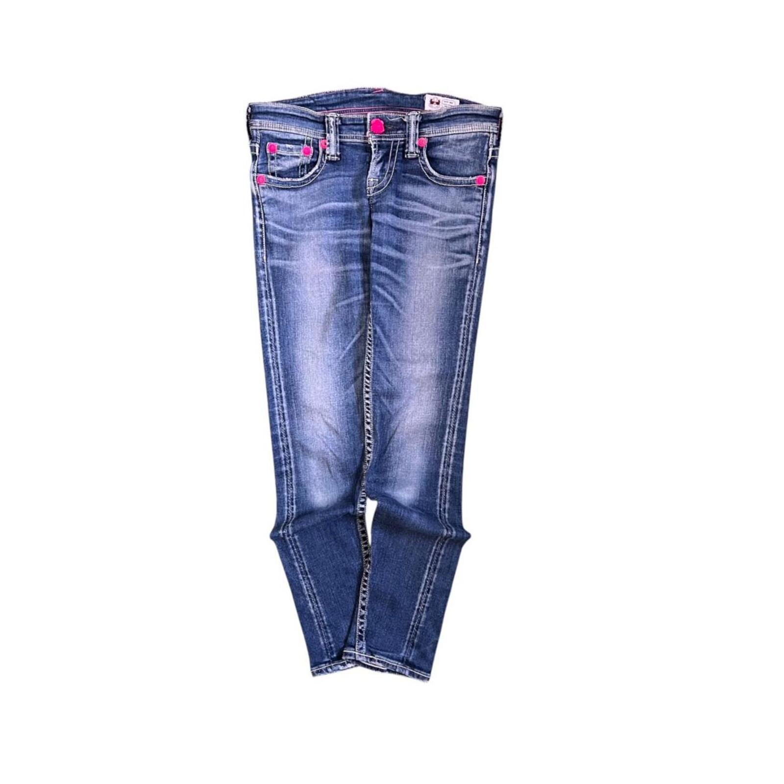 Rodeo Crowns Trip Japan Vintage Y2K Low Rise Skinny Denim Jeans 4