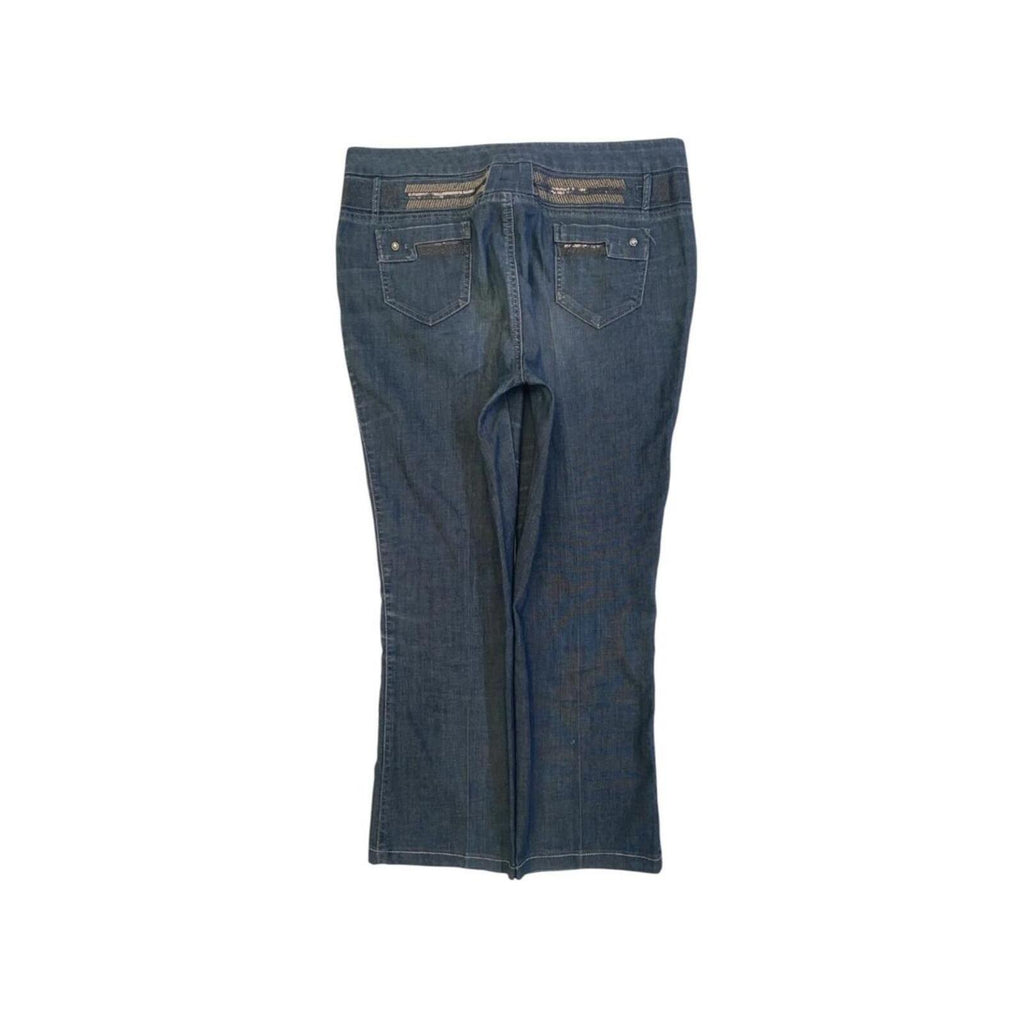 Japanese Vintage Women's Y2K Flared Denim Jeans 14