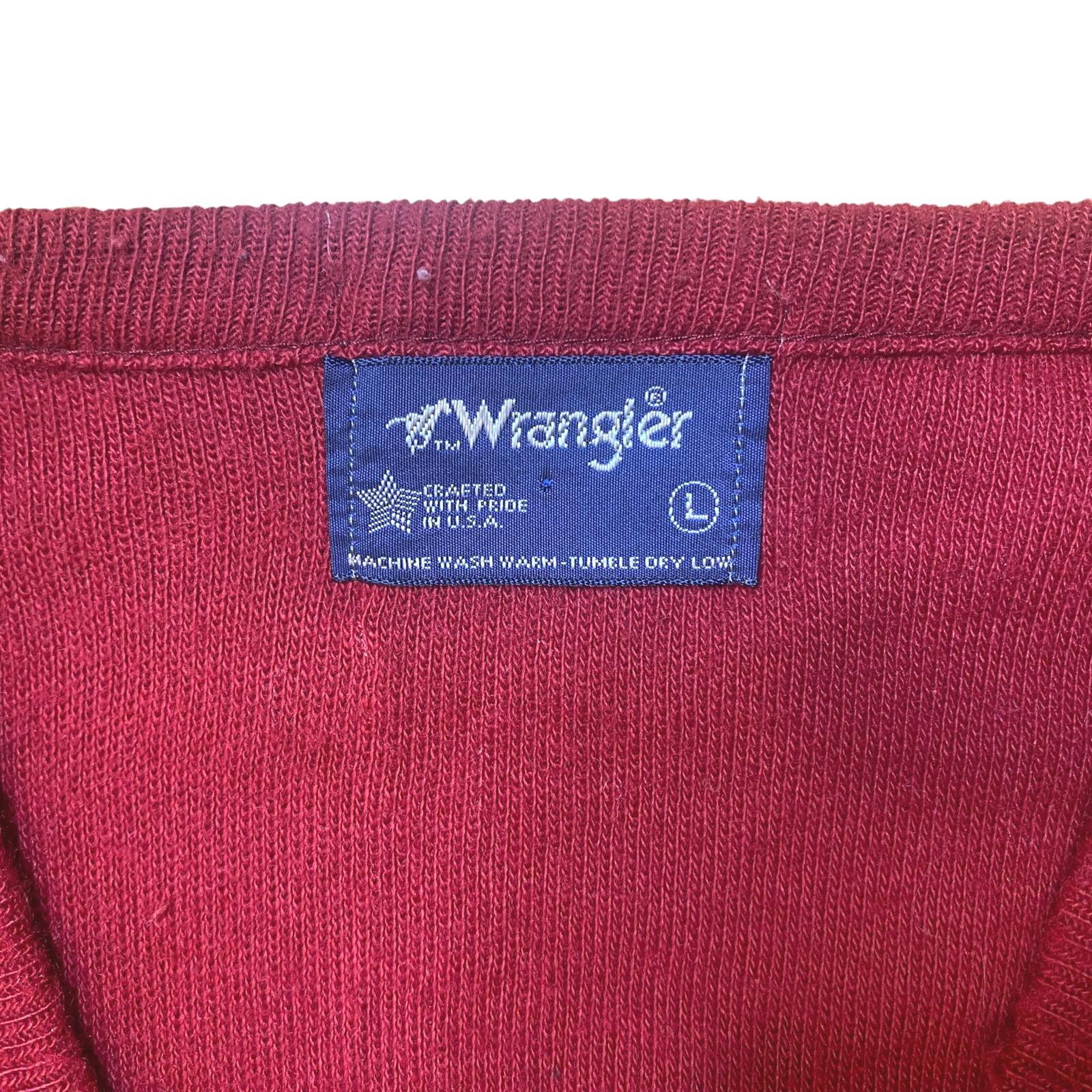 Wrangler Vintage Made in USA Knit Sweater Red L