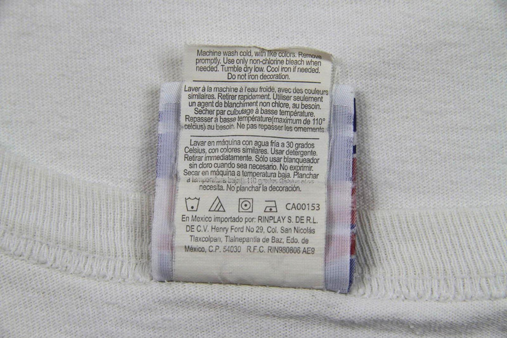 Vintage Champion White Crew Neck Short Sleeve T Shirt M