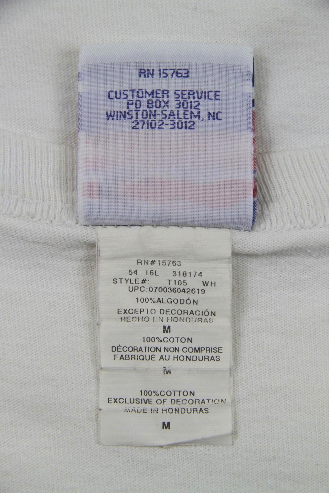 Vintage Champion White Crew Neck Short Sleeve T Shirt M
