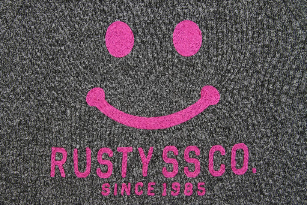 Rusty Surf Women's Y2K Embroidered Hoodie Grey M