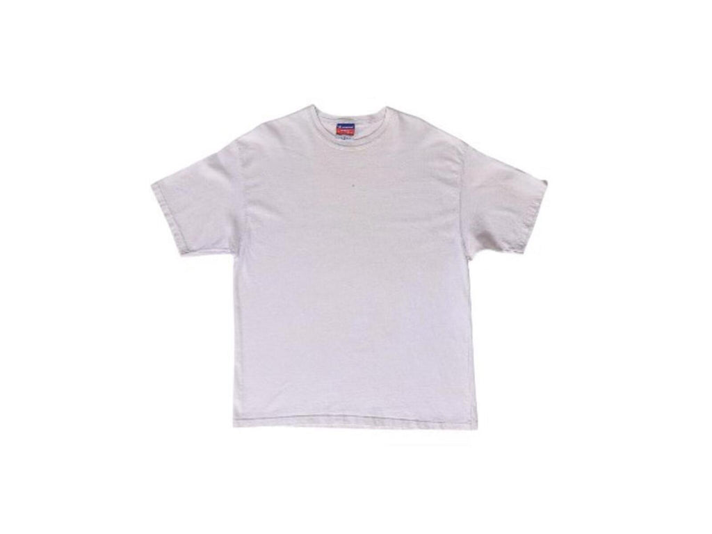 Vintage Champion White Crew Neck Short Sleeve T Shirt M
