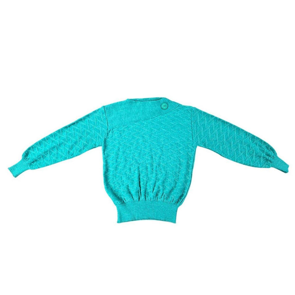 Vintage Made in England Women's Sweater Turquoise M