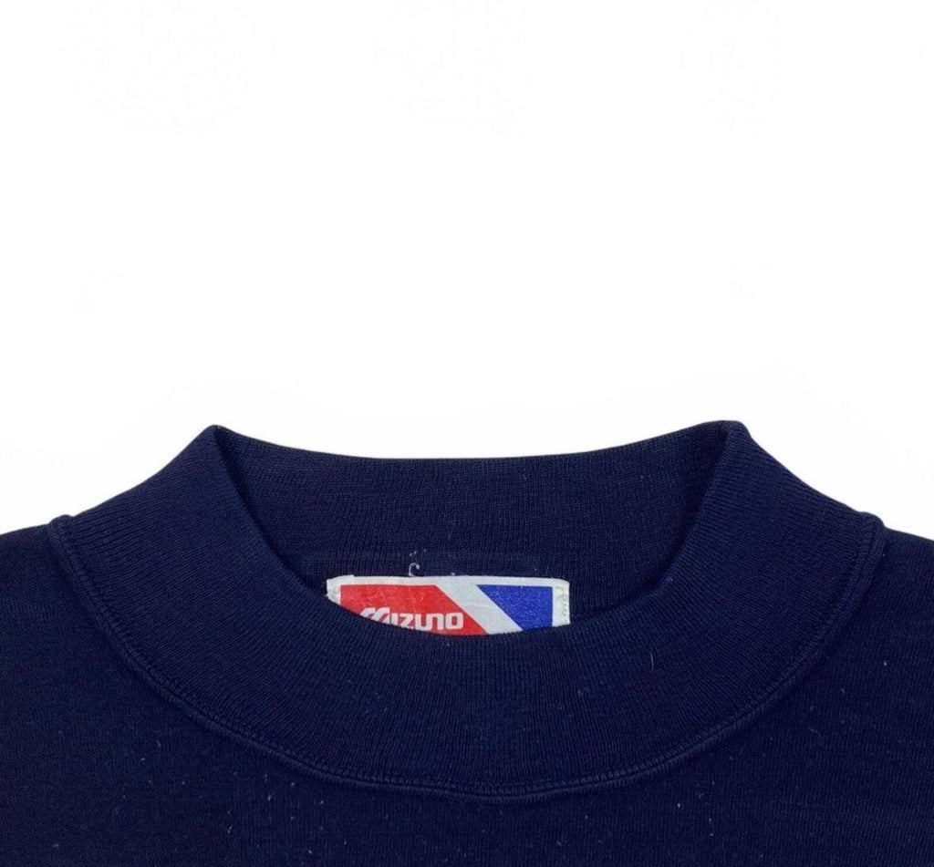 Vintage Mizuno Made In Japan Long Sleeve Baseball T Shirt White Navy M
