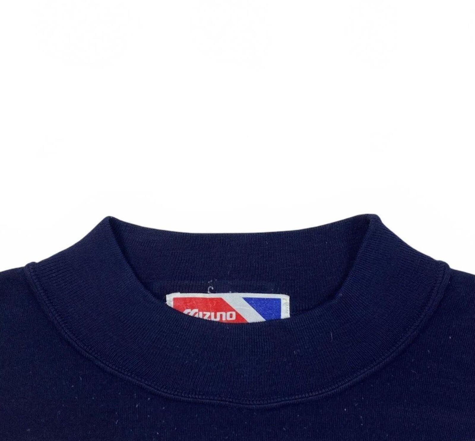 Vintage Mizuno Made In Japan Long Sleeve Baseball T Shirt White Navy M