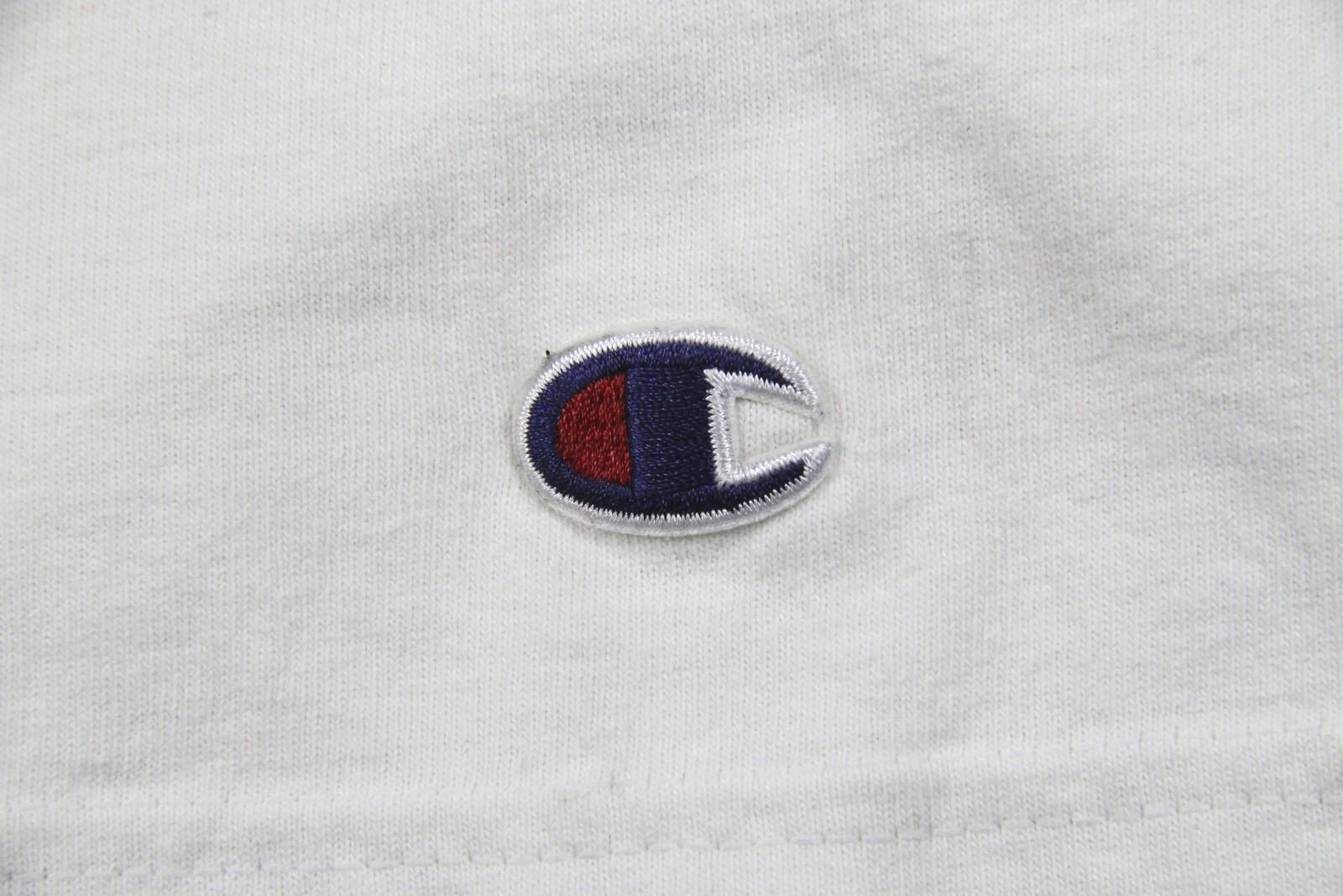Vintage Champion White Crew Neck Short Sleeve T Shirt M