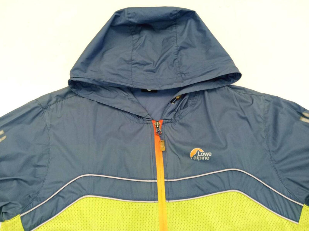 Lowe Alpine Colorblock Hooded Windbreaker Yellow M