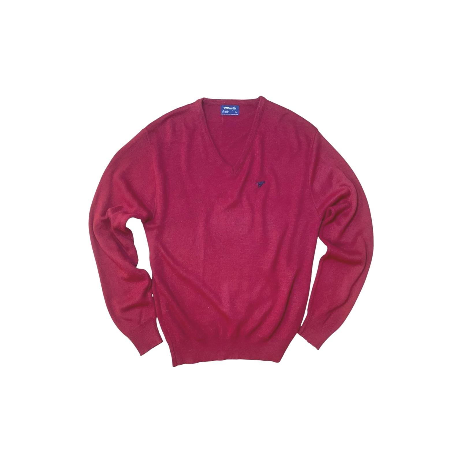 Wrangler Vintage Made in USA Knit Sweater Red L