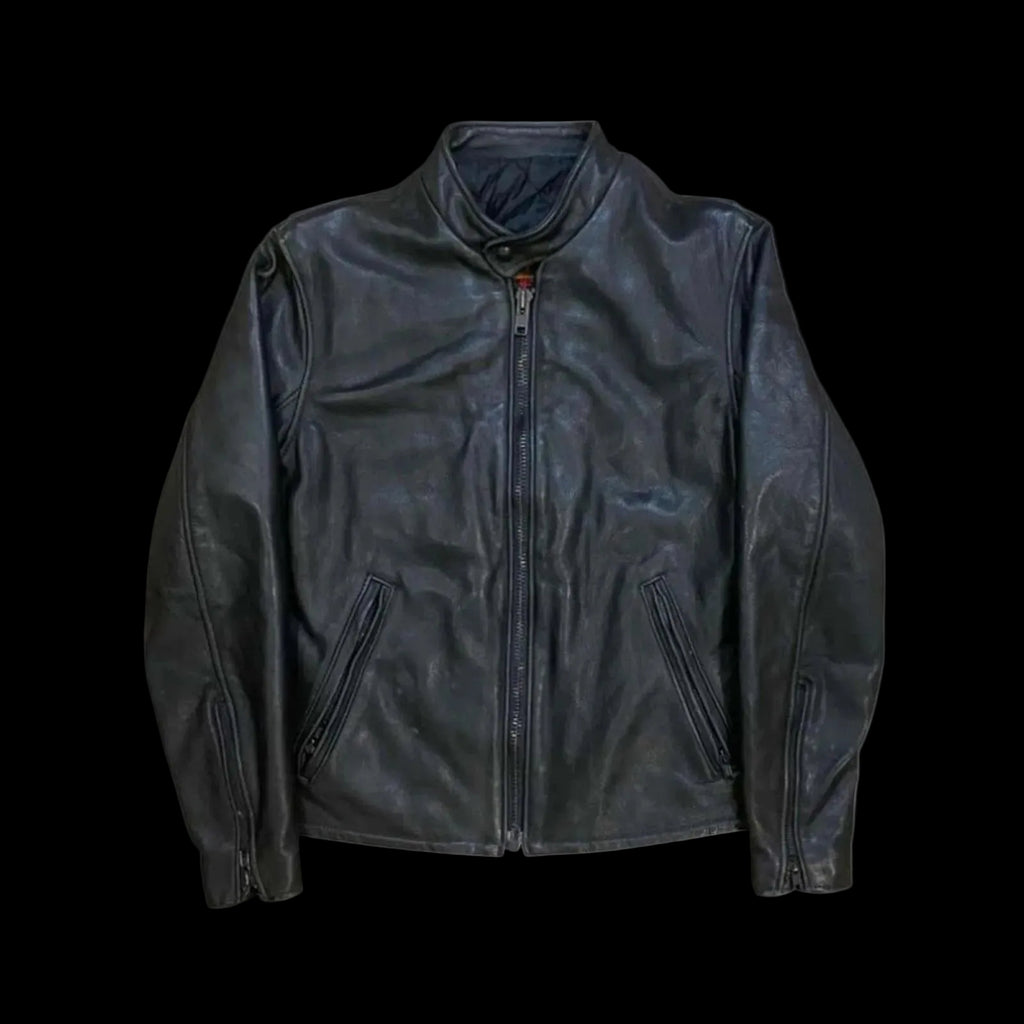 HOT Leathers Leather Biker Jacket Made in USA 1980’s Vintage M