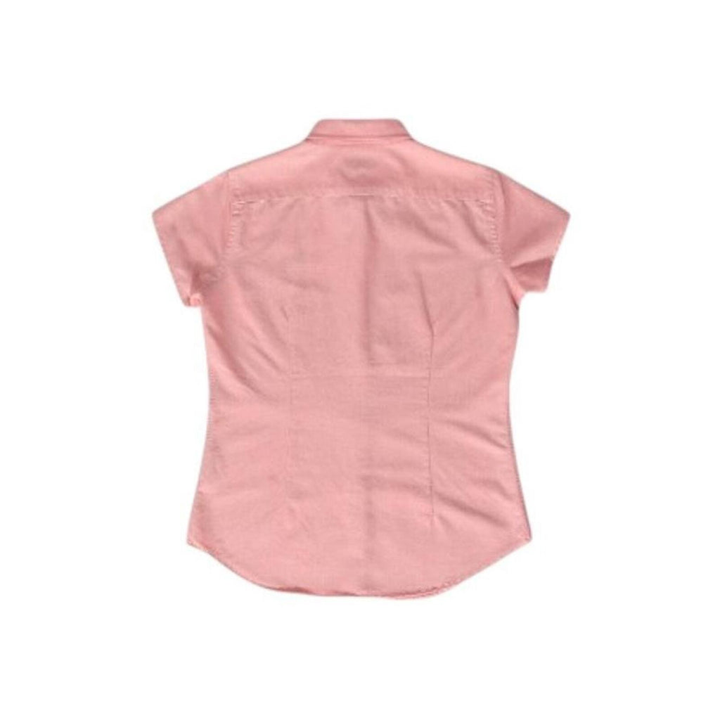Ralph Lauren Women's Short Sleeve Cotton Button Down Shirt Pink XS