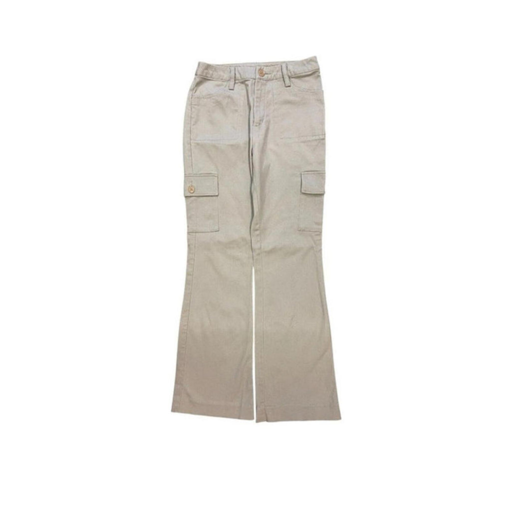 Japanese Vintage Flared Cargo Khaki Pant Beige 4