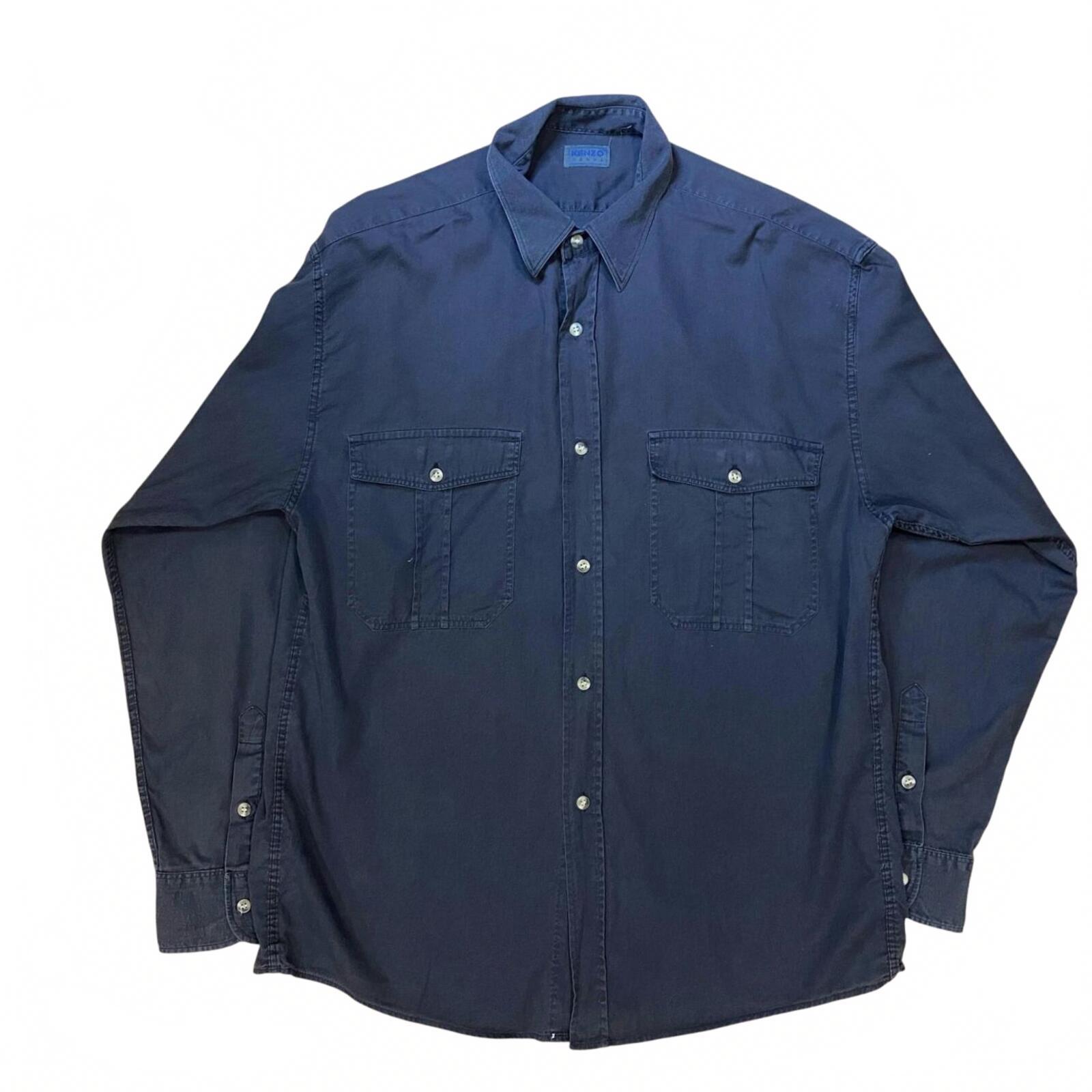 Vintage Kenzo Homme Button Up Grey L
