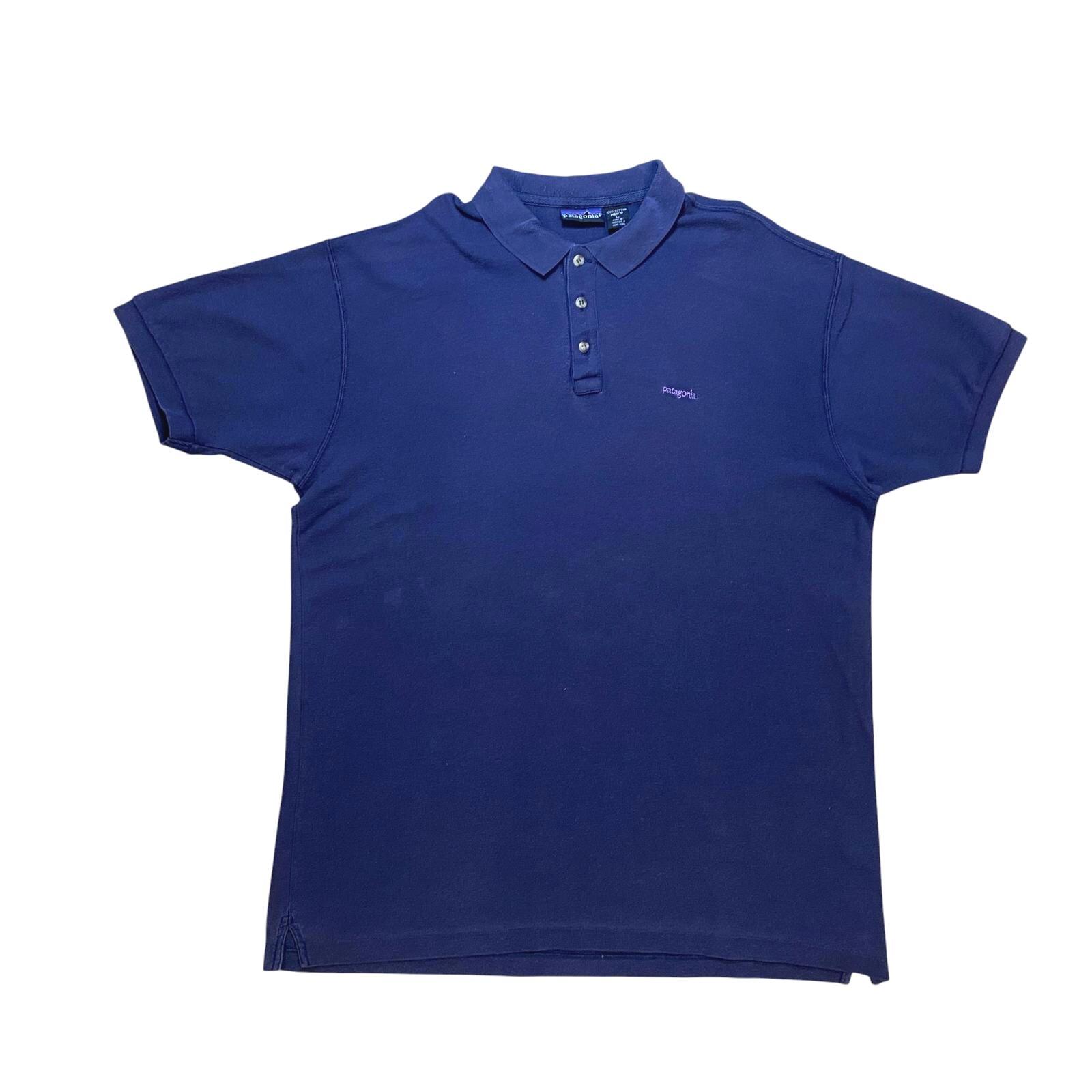 Vintage Patagonia Polo Shirt 1990's Navy Size L
