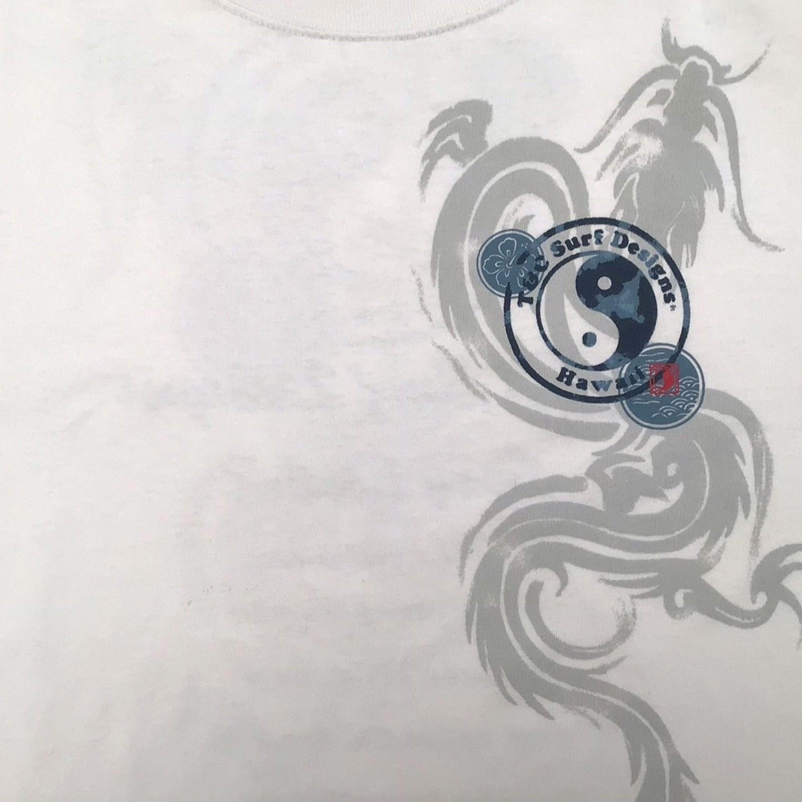 T&C Surf Men's Y2K Dragon Logo Short Sleeve T Shirt White L
