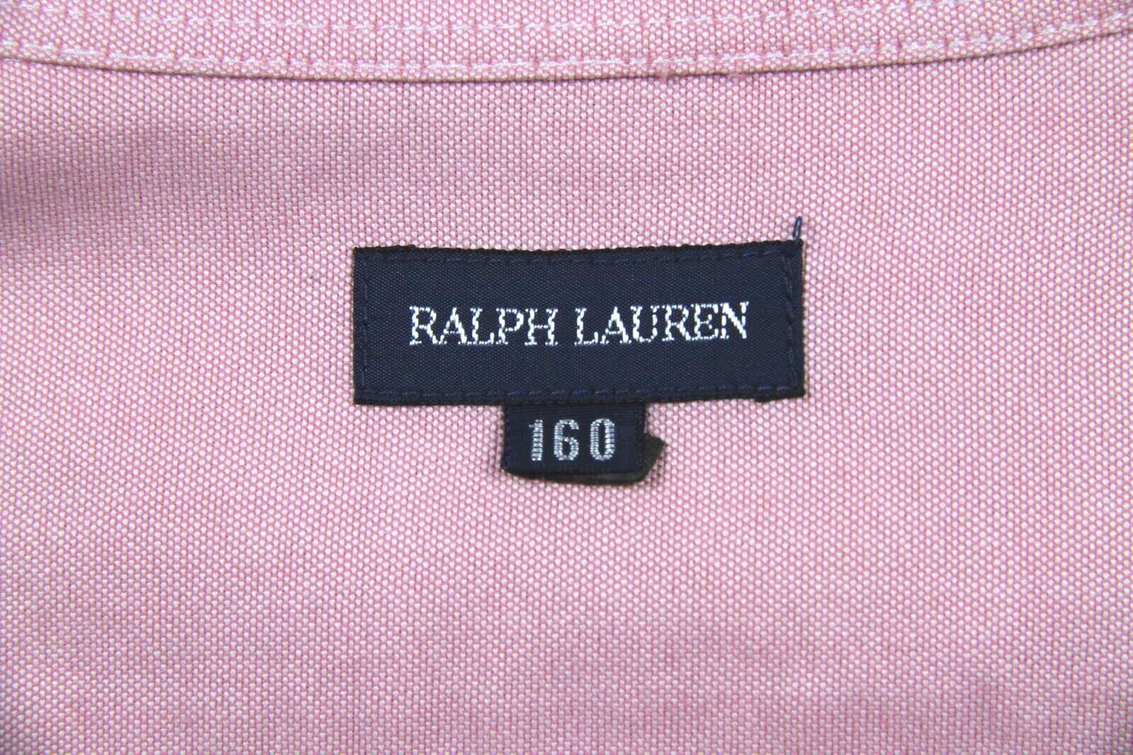 Ralph Lauren Women's Short Sleeve Cotton Button Down Shirt Pink XS