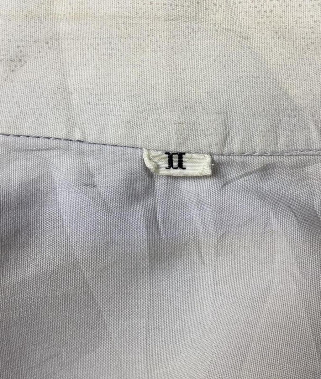 Vintage Japanese Collared Work Button Up Shirt Grey M