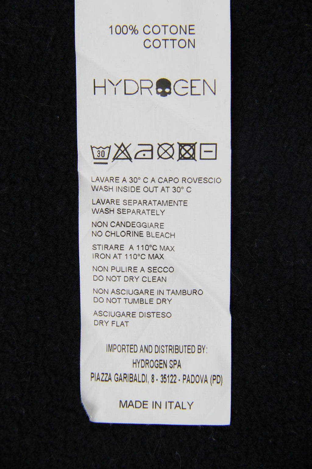 Hydrogen Rhinestone Crewneck Sweatshirt Black XS