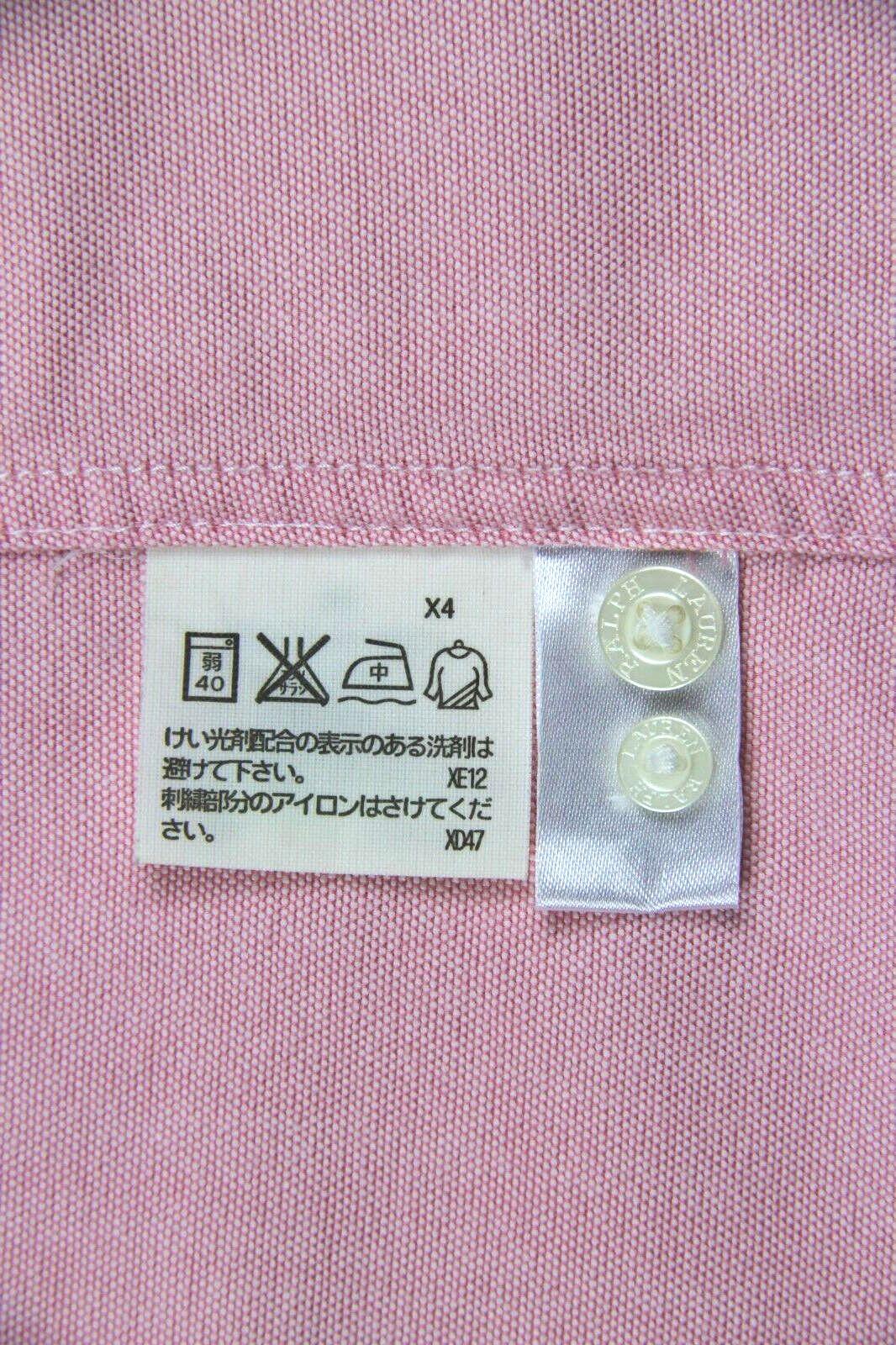 Ralph Lauren Women's Short Sleeve Cotton Button Down Shirt Pink XS