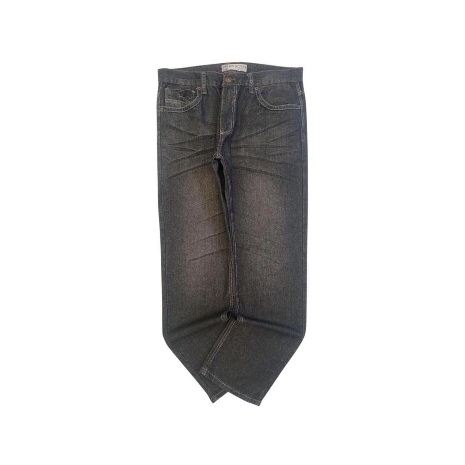 Most OFCL Y2K Men's Straight Leg Denim Jeans Grey W36 L32