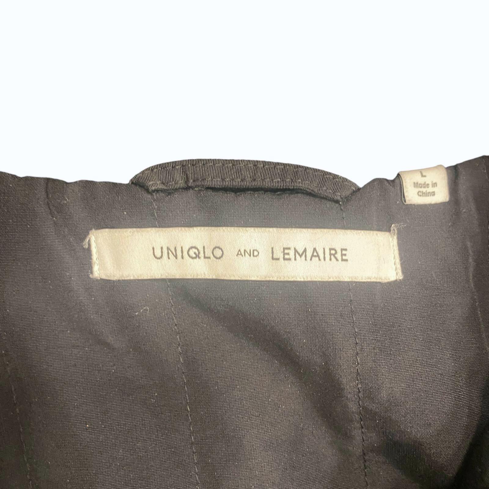 Lemaire X Uniqlo Women's Wool Blend Hooded Overcoat Black L