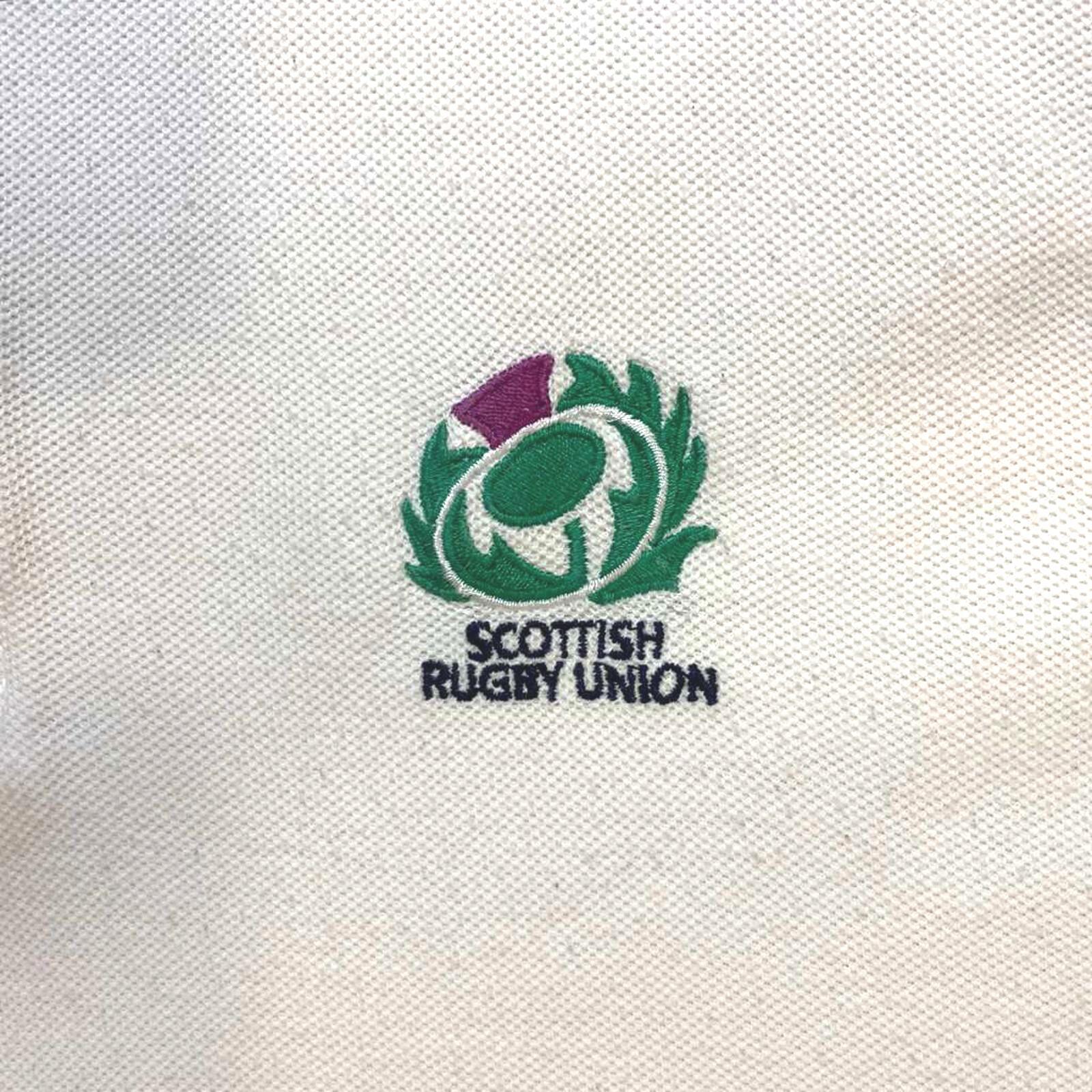 Scottish Rugby Union 1999 Pringle Official Polo Shirt White L