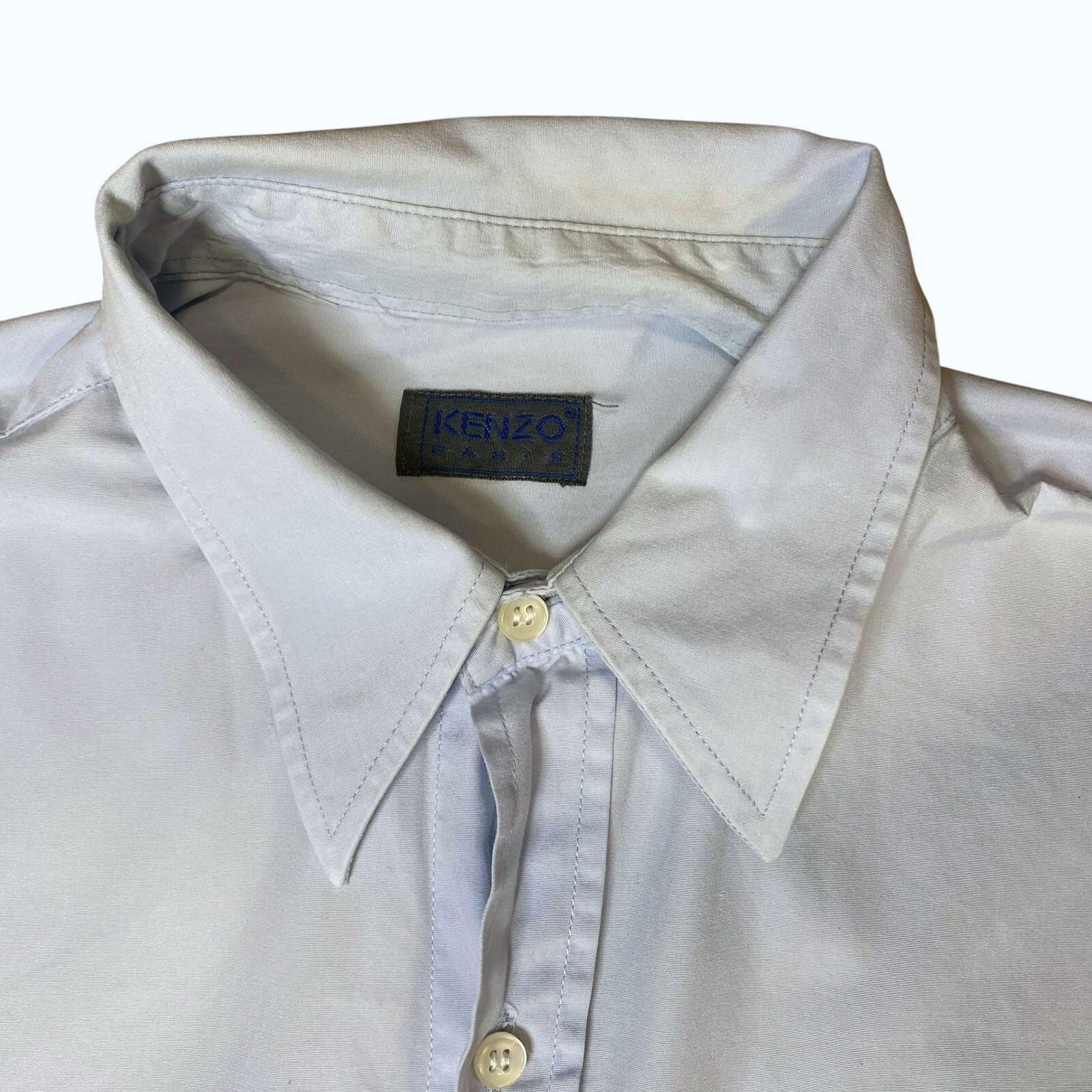 Vintage Kenzo Paris Cotton Button Up Light Blue M